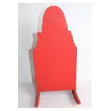 Vintage Santa Claus-Themed Wooden Rocking Chair