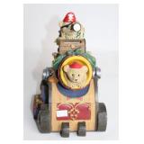 Pirate Bear Cannon Figurine with Treasure Chest Design