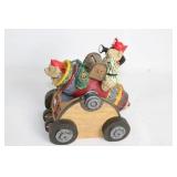 Pirate Bear Cannon Figurine with Treasure Chest Design