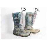 Pair of Vintage Motorcycle Boots with Steel Protection Size 11