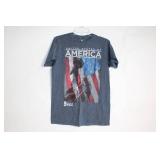 Medium FIFA World Cup Brasil T-Shirt with USA American Flag Design