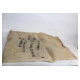Large Burlap Coffee Bean Sack from Kenya 40" x 27.5"