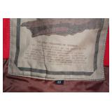 Vintage Leather Aviator Jacket with Beige Sleeves