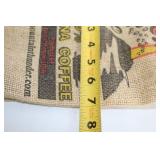 Empty Burlap Sack with 100% Kona Coffee Print 6x12 Inches