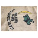 Large Recycled Coffee Burlap Sack from Costa Rica
