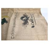 Large Recycled Coffee Burlap Sack from Costa Rica