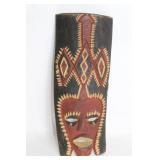 Handcrafted Wooden Tribal Mask with Carved Details