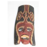 Handcrafted Wooden Tribal Mask with Carved Details