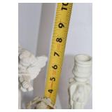 Set of 3 Decorative Figurines: Angel, Ganesha, and Candle Holder