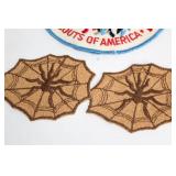 Collection of Vintage Boy Scouts and Spider Web Patches