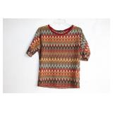 Colorful Zig-Zag Patterned Top by Forever 21, Size M