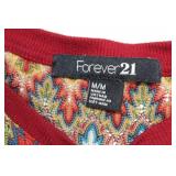 Colorful Zig-Zag Patterned Top by Forever 21, Size M