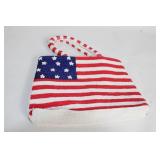 American Flag Beaded Handbag with Zipper Closure