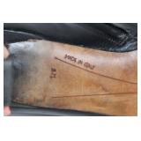 Vintage Black Leather Ankle Boots Made in Italy Size 8M