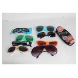 Collection of 6 Sunglasses with Protective Case