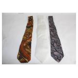 Collection of 3 Silk Ties: Ted Lapidus, John Ashford, Surrey Sophisticates