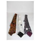 Collection of 3 Silk Ties: Ted Lapidus, John Ashford, Surrey Sophisticates
