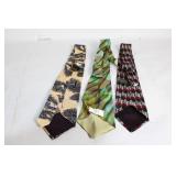 Set of 3 Vintage Designer Ties - Salvatori, Hats By Betty, Clubfellow