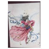 Framed Angel Art Print by TineffeAnna in White Frame