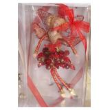Set of 4 Holiday Seasonal Fairy Figurines with Ribbon Decor
