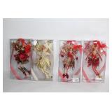 Set of 4 Elegant Fairy Ornaments in Gift Boxes