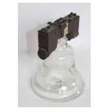 Vintage Glass Bell Utah Bicentennial 1976 with Brown Plastic Mount