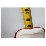 Red Heart-Shaped Vase with Glossy Finish