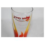 Sin City Las Vegas Flame Design Pilsner Beer Glass