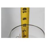 Elegant Glass Vase with Floral Design, 8-inch