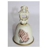 Vintage Porcelain Bell with Praying Hands Motif