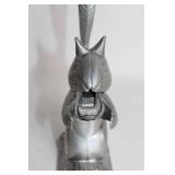 Vintage Metal Squirrel Nutcracker with Lever Mechanism