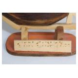 Handcrafted Wooden Ship Model from Cancun, Mexico 8-inch