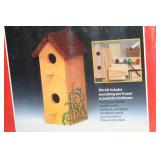 Sealed 2-Story Birdhouse Craft Kit with Pre-Cut Wooden Parts