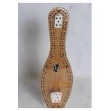 Unique Bowling Pin Shaped Cribbage Board and Bottle with Deer Design
