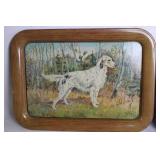 Set of 3 Vintage Dog Motif Metal Serving Trays