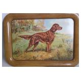 Set of 3 Vintage Dog Motif Metal Serving Trays