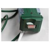 Outdoor Green Power Strip with 4 Covered Outlets