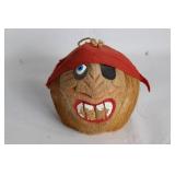 Handcrafted Coconut Pirate Decor with Bandana