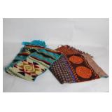 Set of 2 Soft Acrylic Scarves with Geometric Patterns