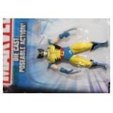 Set of 5 Die-Cast Superhero Figures and Keychain