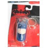 Set of 5 Die-Cast Superhero Figures and Keychain