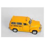 Set of 3 Yellow School Bus Model Toys with Digimon Study Kit