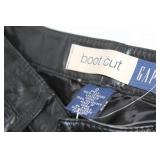 GAP Boot Cut Black Leather Pants Size 0