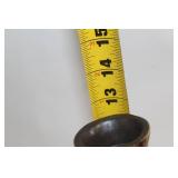 Decorative Two-Tone Ceramic Vase with Metal Accent