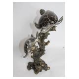 Decorative Sculpture of Turtle Trio on Coral