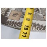 Decorative Ceramic Plate with Abstract Zebra Pattern Design