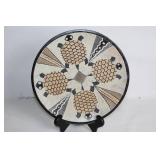 Handcrafted Pottery Plate with Turtle Motif