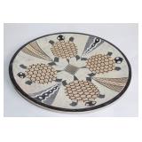 Handcrafted Pottery Plate with Turtle Motif