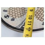 Handcrafted Pottery Plate with Turtle Motif