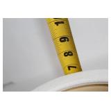 White Ceramic Planter Pot with Green Leaf Design